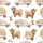 Country Aesthetic Enthusiasts' Watercolor Highland Cow Cowboy Truck Floral Hay Bale Repeat Design Satin Pajamas Set - 2