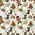 Country Christmas Enthusiasts' Hand-Drawn Gingerbread Cowboy & Santa Hat Teal Cowhide Pattern Satin Pajamas Set - 2