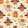 Farm Animal Enthusiasts' Whimsical Watercolor Highland Cow Mummy Witch Vampire Pumpkin Cream-Beige Pattern Satin Pajamas Set - 2
