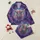 Women's Ethereal Highland Cow Galaxy Pattern with Blue Eyes, Lavender & Teal Cosmic Swirls Satin Pajamas Set - 1