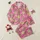 Western Lovers' Vivid Hot Pink Retro Cowgirl Margarita Desert Seamless Pattern with Cacti Satin Pajamas Set - DW6FWY4FE5