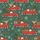 Farm Lovers' Charming Illustrative Christmas Pattern: Fluffy Highland Cows, Vintage Red Pickup Trucks, Festive Trees, Snowflakes, and Plaid Scarves in Vibrant Reds, Forest Greens, and Warm Browns Satin Pajamas Set - 2