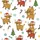 Cozy Christmas Lovers' Whimsical Highland Cow Pattern with Santa Hats, Holly, Candy Canes, Teal Snowflakes, and Green Christmas Trees Satin Pajamas Set - 2