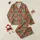 Family Reunion Gatherings Muted Crimson Olive Watercolor Highland Cow Christmas Lights & Pine Pattern, Distressed Vintage Art Satin Pajamas Set - 1