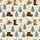 Women's Whimsical Off-White Rustic Western Christmas Tree Cowboy Boot Hat Star Seamless Pattern Satin Pajamas Set - 2