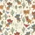 Cowgirl Lifestyle Enthusiasts' Playful Cowboy Cat & Western Motifs in Warm Brown, Red, Sage Green on Cream Satin Pajamas Set - 2