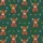Highland Cow Lovers' Cute Illustrative Red Plaid Bow & Scarf Highland Cow Forest Green Repeating Festive Pattern Satin Pajamas Set - 2