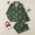Highland Cow Lovers' Cute Illustrative Red Plaid Bow & Scarf Highland Cow Forest Green Repeating Festive Pattern Satin Pajamas Set - 1