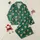 Festive Animal Lovers' Whimsical Highland Cow Santa Hat, Forest Green Snowflakes & Multi-Color Lights Satin Pajamas Set - 1