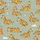 Little Ones & Families Muted Sage Green Sleepy Baby Giraffe Cloud Star Pattern, Golden Yellow & Cream Gentle Art Satin Pajamas Set - 2