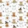 Baby & Toddler Whimsical White Halloween Highland Cows Pattern: Ghost, Witch, Mummy & Pumpkin Design with Black Bats Satin Pajamas Set - 2