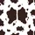 Comfort Seekers' Intricate Organic Cowhide Pattern with Rich Chocolate Brown Patches Satin Pajamas Set - 2
