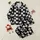 Women's Playful Black White Geometric Cow Head Milk Splash Repeating Pattern Satin Pajamas Set - 1