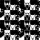 Women's Playful Black White Geometric Cow Head Milk Splash Repeating Pattern Satin Pajamas Set - 2