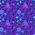 Fantasy Lovers' Folk Art Royal Purple Enchanted Forest Owl & Floral Pattern Satin Pajamas Set - 2