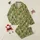 Outdoor Adventure Lovers' Hand-Drawn Seamless Camping Pattern Tan Olive Tents Red Yellow Campfires Forest Green Trees Satin Pajamas Set - 1
