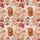 Newborns' Hand-Painted Highland Cow Floral Botanical Muted Rosy Beige Pattern Satin Pajamas Set - 2