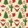 Family's Hand-Drawn Western Christmas Cream Design: Cowboy Santas, Festive Saguaro Cacti, Lasso Trees Satin Pajamas Set - 2