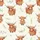 Animal Lovers' Watercolor Shaggy Brown Highland Cow Christmas Lights & Pine Sprigs Satin Pajamas Set - 2