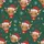 Highland Cow Lovers' Whimsical Forest Green Christmas Pattern with Santa Hat Cows, Holly, Lights, and Snowflakes Satin Pajamas Set - 2
