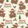 Highland Cow Lovers' Festive Whimsical Red Santa Hat Christmas Lights Holly Pattern Satin Pajamas Set - 2