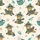 Winter Animal Lovers' Whimsical Highland Cow Pattern with Teal Plaid, Hot Chocolate & Gold Glitter Snowflakes Satin Pajamas Set - 2