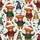 Crafters' Whimsical Highland Cow & Gnome Christmas Seamless Pattern: Crimson Hats, Forest Green Plaid, Berry Accents Satin Pajamas Set - 2