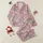 Nurses & Healthcare Workers' Dusty Rose Medical Scrubs Stethoscope RN Coffee Cup Cartoon Pattern Satin Pajamas Set - 1