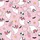 Whimsical Holiday Lovers' Sweet & Spooky Pastel Pink Ghost Watermelon Candy Corn Pattern Satin Pajamas Set - 2