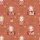 Families' Cozy Christmas Baby Calf Seamless Pattern: Red Santa Hats, Candy Canes, Gingerbread on Reddish Brown Satin Pajamas Set - 2