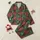Women's Classic Tartan Plaid Festive Red Green Black Gold Christmas Pine Snowflakes Pattern Satin Pajamas Set - 1