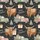 Rustic Christmas Lovers' Whimsical Highland Cow & Vintage Truck Pattern in Dusty Pink, Sage, Caramel & Charcoal Satin Pajamas Set - 2