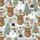 Cozy Winter Wonderland Fans' Fluffy Highland Calf Snowman Plaid Leopard Cream Brown Green Holiday Scene Satin Pajamas Set - 2
