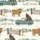 Country Christmas Enthusiasts' Dusty Teal Truck, Highland Cow, Western Boot Snowy Rustic Pattern with Cardinal Red Satin Pajamas Set - 2