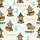 Festive Animal Lovers' Whimsical Fluffy Highland Cow Aqua Teal Plaid Christmas Tree Design Satin Pajamas Set - 2