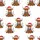 Festive Animal Lovers Whimsical Cartoon Highland Cow Design with Multicolor Christmas Lights, Red Santa Hat & Buffalo Plaid Scarf Satin Pajamas Set - 2
