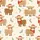 Family Whimsical Fluffy Highland Calf Pattern Red Santa Hats Green Berries White Snowflakes Satin Pajamas Set - 2