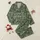 Farm Animal Lovers' Antique Scientific Diagram Livestock Pattern White Line Art Muted Olive Green Satin Pajamas Set - 1