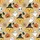 Dog Lovers' Whimsical Beige Golden Retriever Witch Hat Pumpkin Ghost Skull Pattern Satin Pajamas Set - 2