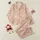 Women's Hand-Drawn Organic Brushstroke Botanical Pattern in Pale Rose Muted Peach Yellow Satin Pajamas Set - 1