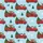 Christmas Lovers' Vibrant Red Green Highland Cow Vintage Truck Festive Pattern, Plaid & Holly Satin Pajamas Set - 2