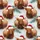 Rural Charm Lovers' Seamless Realistic Highland Cow Santa Hat Snowy Evergreen Pattern Satin Pajamas Set - 2
