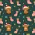 Girly Christmas Enthusiasts' Adorable Highland Cow Red Santa Hat Pink Christmas Stockings Gold Star Green Pattern Satin Pajamas Set - 2