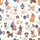 Dog Cat Lovers' Whimsical Patriotic Red White Blue Pet Parade French Bulldog Dachshund Star Spangled Pattern Satin Pajamas Set - 2