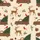 Christmas Enthusiasts' Whimsical Vintage Cream Winter Forest Truck, Deer, & Cardinal Pattern Satin Pajamas Set - 2