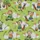 Grandma Golfers' Whimsical Golf Course Scene with Cheerful Elderly Women, Green Orange Brown Plaid & 'Looking For Eagles' Script Satin Pajamas Set - 2