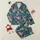 Women's Coral Pink Flamingo & Teal Foliage Illustrative Petrol Blue Pattern Satin Pajamas Set - 1