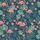Women's Coral Pink Flamingo & Teal Foliage Illustrative Petrol Blue Pattern Satin Pajamas Set - 2