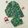Women's Seamless Playful Stylized Dinosaur Silhouettes Lime Orange Pink Yellow Forest Green Satin Pajamas Set - 1