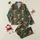 Highland Cow Lovers' Whimsical Watercolor Highland Cows in Santa Hats & Plaid Scarves on Olive Green with Snowflakes Satin Pajamas Set - 1